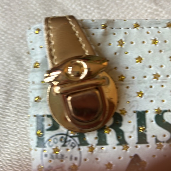 New Paris theme floral vintage shimmer fabulous rare wallet for women - Picture 3 of 10